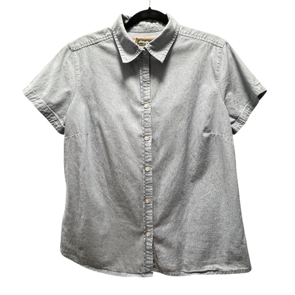Vintage Eddie Bauer Chambray Cotton Button Down Shirt-Size S